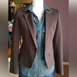 Dark Chocolate Brown Fitted Blazer from Italy Like New